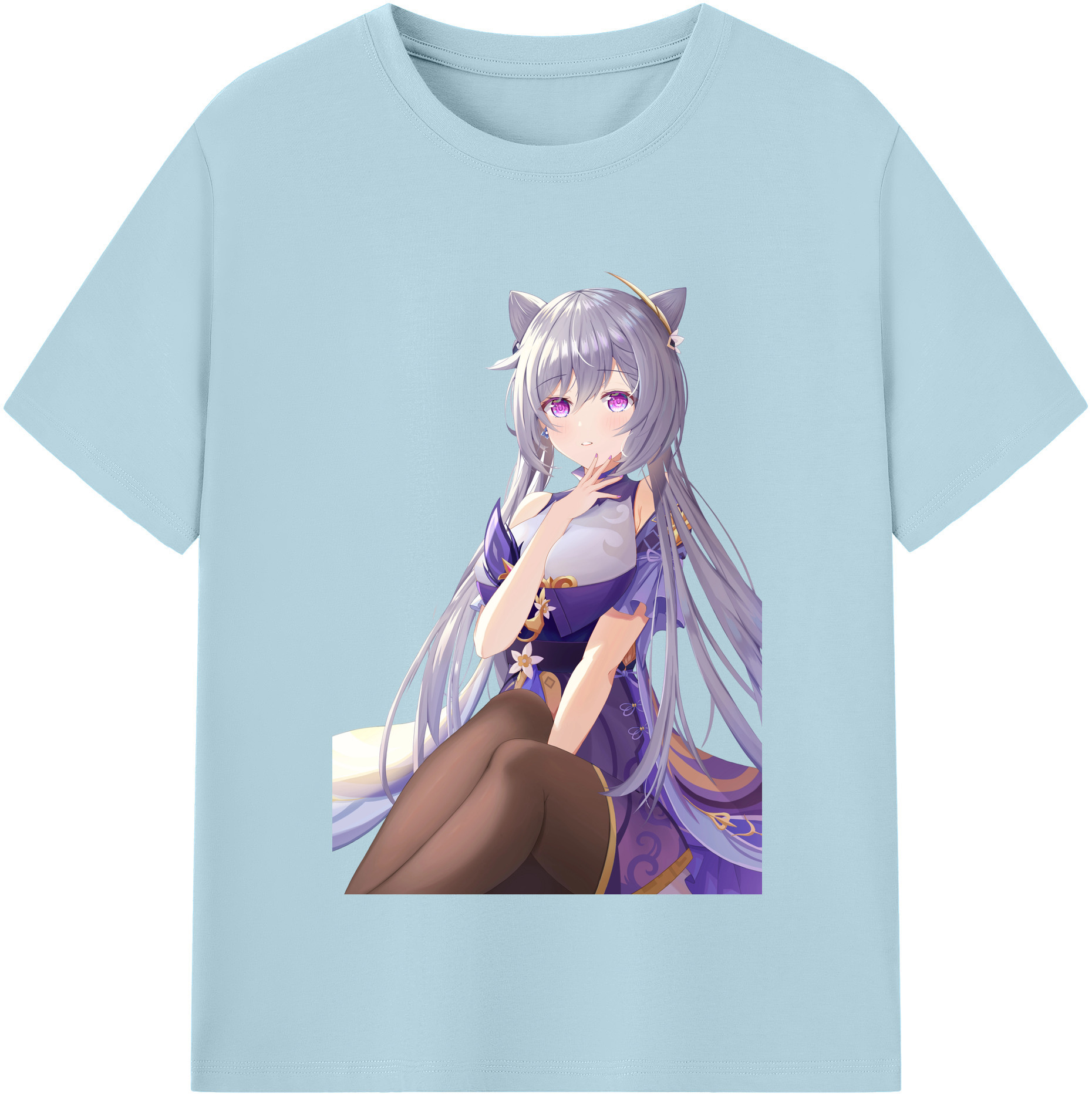 げんし神 刻晴 こくせい genshin Kokusei 綿100％半袖Tシャツ（フロントプリント）